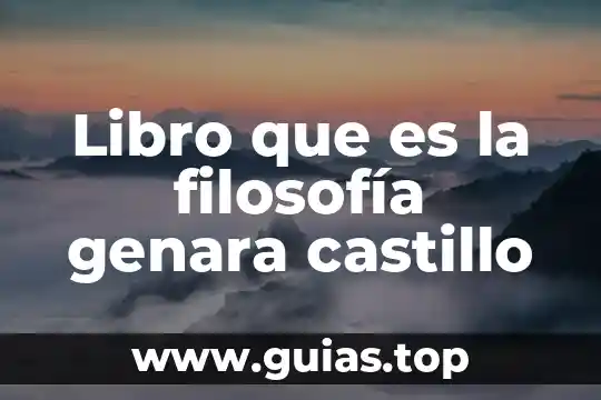 Que es una analogia libro 5 Libro que es la filosofía genara castillo
