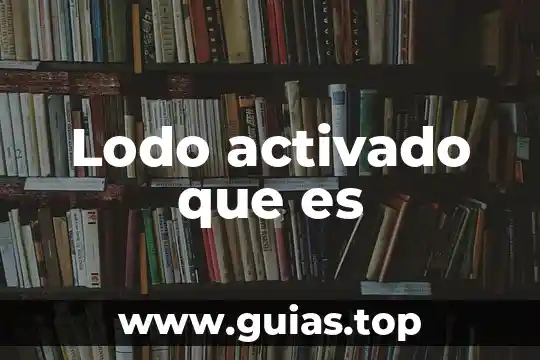 Que es un programa pre activado 3 Lodo activado que es