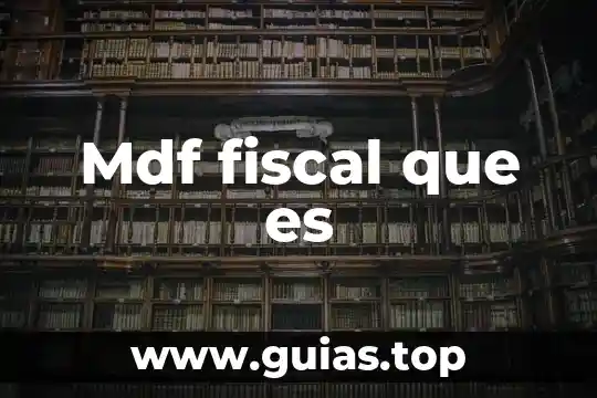 Que es un efectos fiscal en contabilidad 7 Mdf fiscal que es