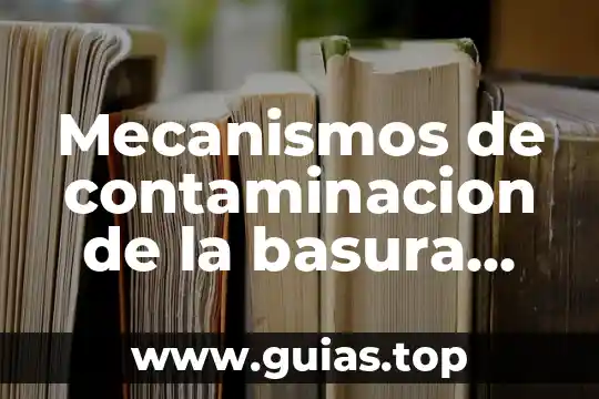 Que es la contaminacion del agua hipotesis 3 Mecanismos de contaminacion de la basura que es