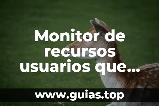 Que es recursos de red hadware 4 Monitor de recursos usuarios que es