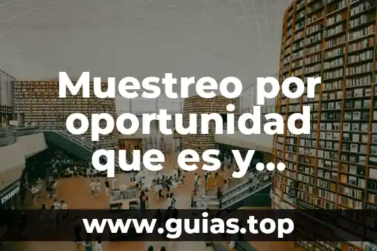 Ejemplos de lo que es la razonamiento 4 Muestreo por oportunidad que es y ejemplos