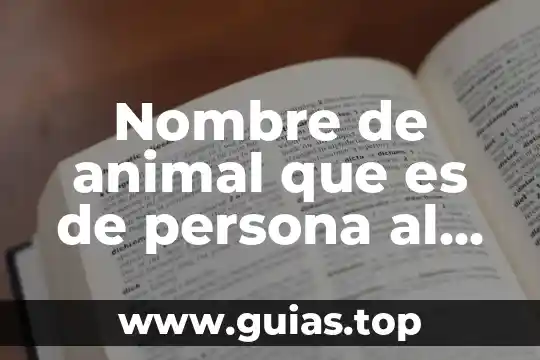 Que es elocuente en una persona 6 Nombre de animal que es de persona al revés