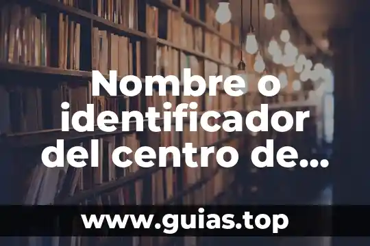 Que es sufijo en formato de nombre 8 Nombre o identificador del centro de trabajo que es