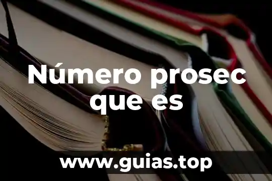 Qué es el número de identificación en INNE 8 Número prosec que es