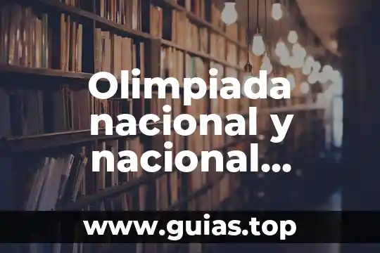 Que es el espionaje nacional 6 Olimpiada nacional y nacional juvenil que es