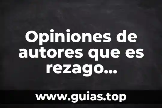 Que es el nivel de conocimiento segun autores 7 Opiniones de autores que es rezago educativo definición