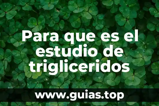 Para que es el estudio del vdrl 8 Para que es el estudio de trigliceridos