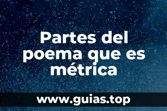 Que es escenografia y sus partes 3 Partes del poema que es métrica