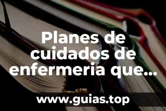 Que es educativo planes y programas 7 Planes de cuidados de enfermeria que es