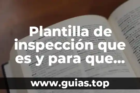 Que es la lluvia de ideas y para que sirve 4 Plantilla de inspección que es y para que sirve