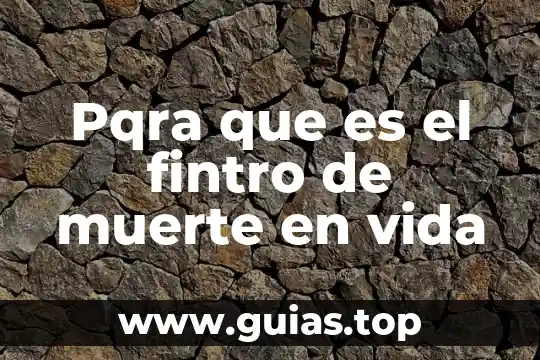 Que es una vida inutil 7 Pqra que es el fintro de muerte en vida