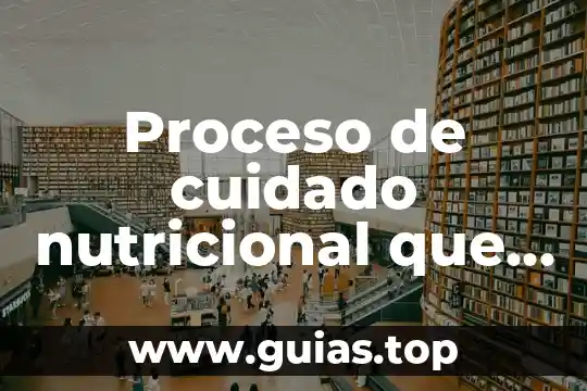Que es el plan de cuidado nutricio Dra Martha Altamirano 4 Proceso de cuidado nutricional que es