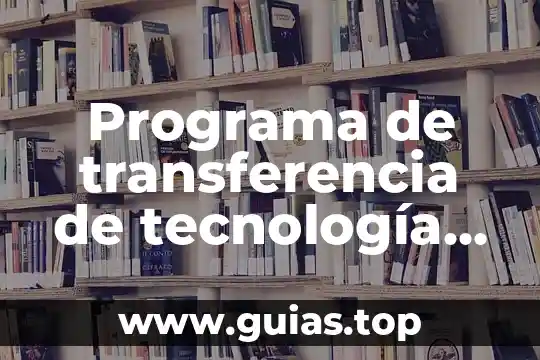 Que es la falta de agua poable 4 Programa de transferencia de tecnología que es