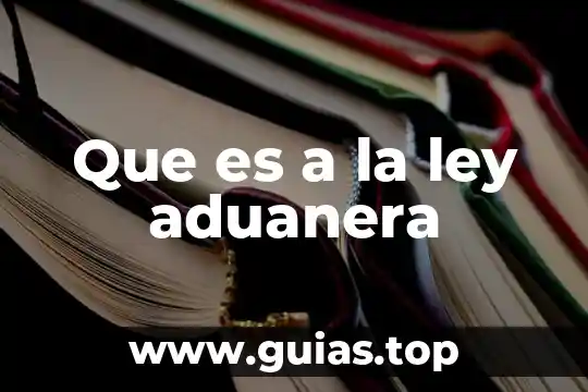 Que es ley concepto de fisica 3 Que es a la ley aduanera