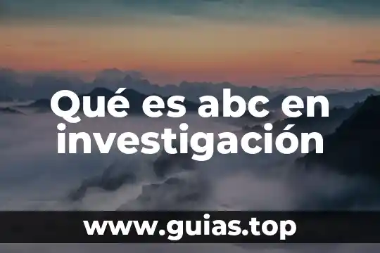 Qué es bienes concepto en definición abc 5 Qué es abc en investigación