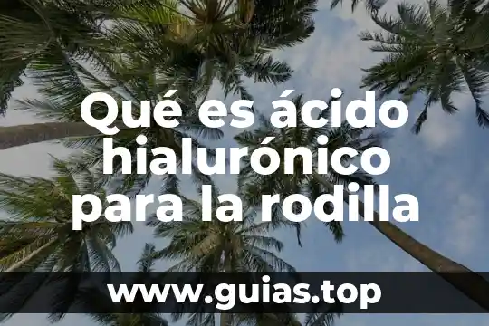 Qué es el ácido hialurónico de cadena corta 6 Qué es ácido hialurónico para la rodilla