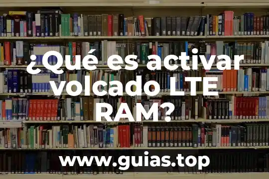 Que es memoria ram en informática y tipos 3 ¿Qué es activar volcado LTE RAM?