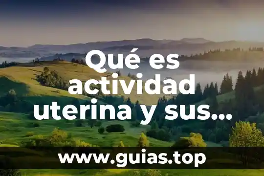 Que es miomatosis uterina de grandes elementos 4 Qué es actividad uterina y sus características