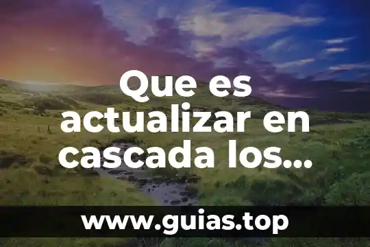 Que es un desafio relacionados con la libertad 3 Que es actualizar en cascada los campos relacionados