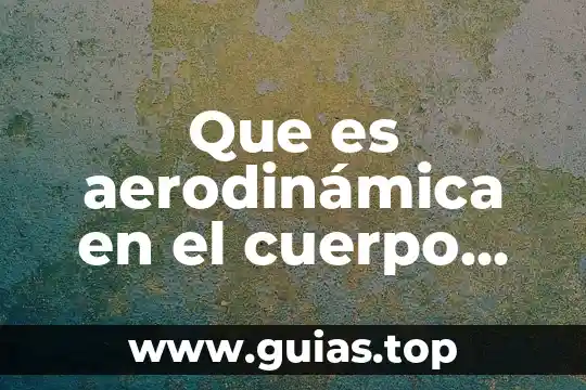 Que es el agua para el cuerpo 3 Que es aerodinámica en el cuerpo humano