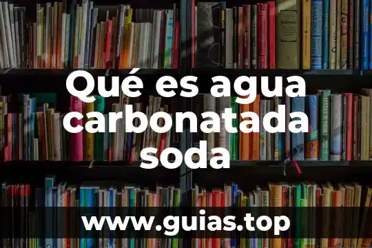 Que es consulta de sedes de aplicacion generica 8 Qué es agua carbonatada soda