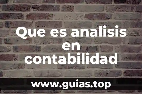Análisis de tesis que es 7 Que es analisis en contabilidad