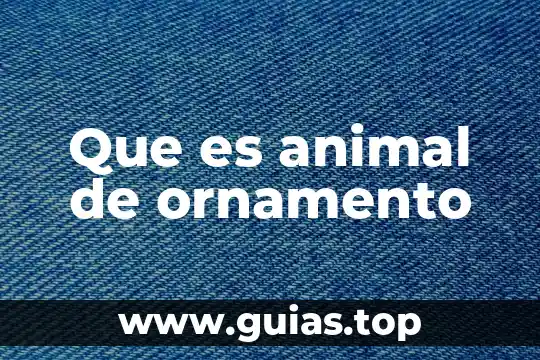 Que es njutricion animal 8 Que es animal de ornamento