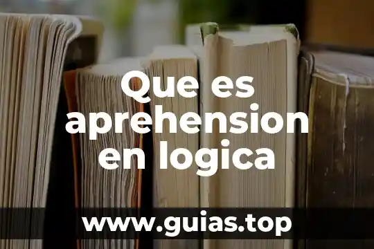Que es un ente en la lógica 3 Que es aprehension en logica