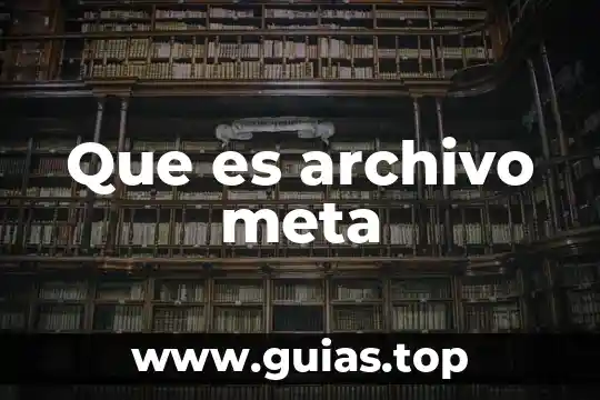 Que es meta administracion emprendetur 5 Que es archivo meta