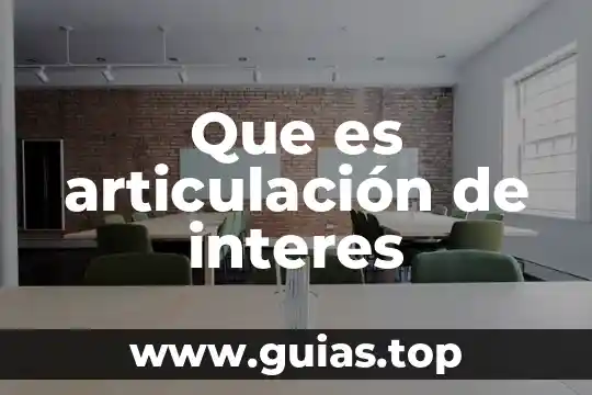Que es la articulación productiva y tipos 4 Que es articulación de interes