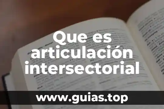Que es la articulación productiva y tipos 7 Que es articulación intersectorial