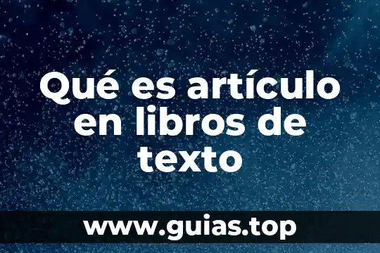 Que es principio de estricto derecho 4 Qué es artículo en libros de texto