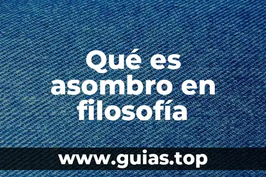 Que es reconstruirme filosofia 5 Qué es asombro en filosofía