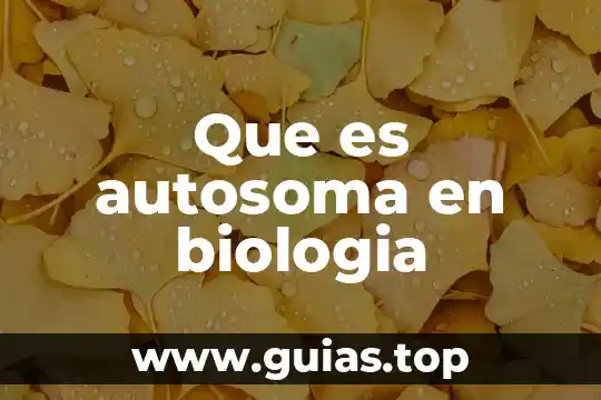 Que es autosoma en biologia