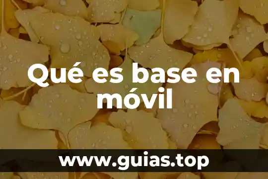 Que es una base en belleza 7 Qué es base en móvil