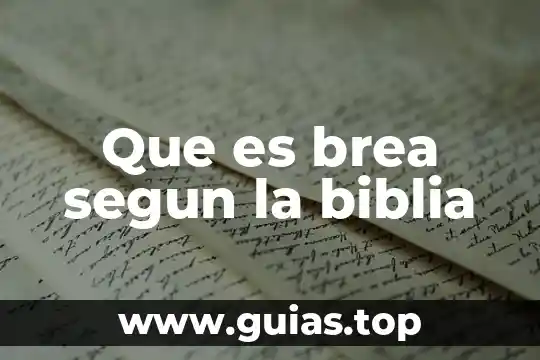 Que es la verdad de acuerdo a la biblia 5 Que es brea segun la biblia