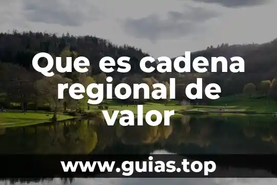 Que es el valor de uso en una sociedad 3 Que es cadena regional de valor