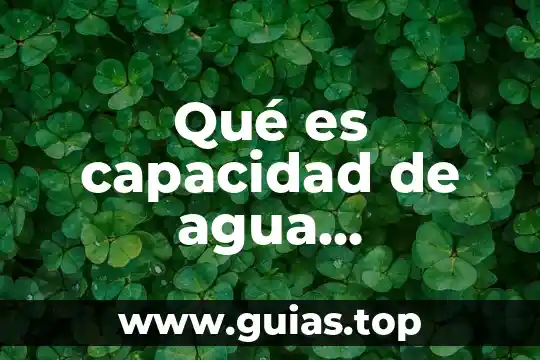 Qué es un vértice de agua 5 Qué es capacidad de agua aprovechable