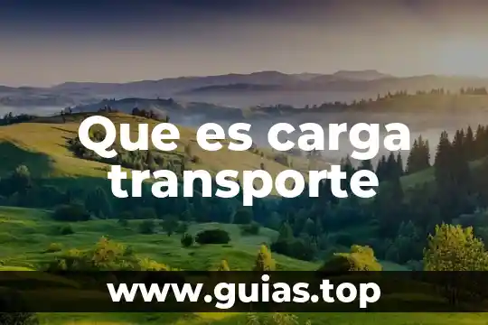 Que es una carga de tesado 8 Que es carga transporte