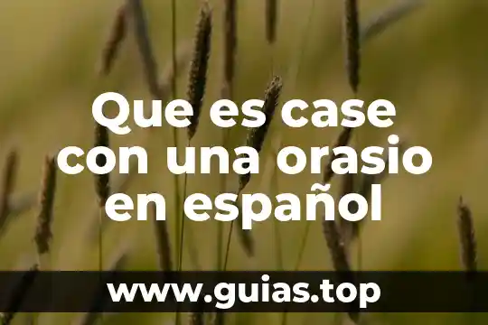 Que es un servicio comunitario en ingles y español 3 Que es case con una orasio en español