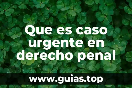 Que es la muerte en derecho penal 6 Que es caso urgente en derecho penal