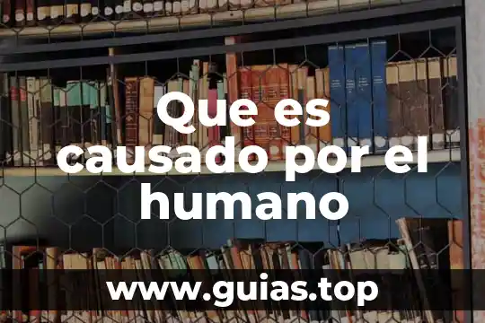 Que es causado por el humano