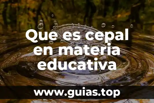 Que es la materia de modelo espiral 6 Que es cepal en materia educativa