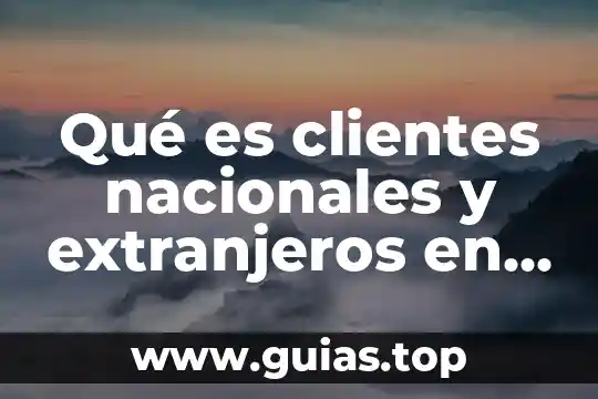Qué es número de clientes potenciales 5 Qué es clientes nacionales y extranjeros en contabilidad