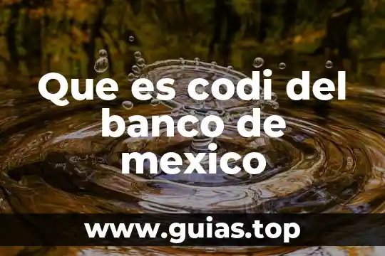 Que es un chiflon en mexico 8 Que es codi del banco de mexico