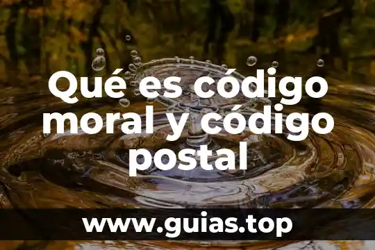 Que es un codigo moral y tipos 4 Qué es código moral y código postal