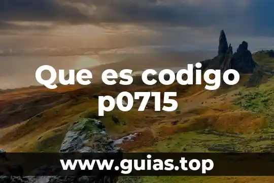 Que es un codigo de reclamo 5 Que es codigo p0715