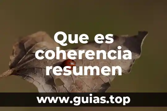 Que es coherencia en un proyecto 5 Que es coherencia resumen