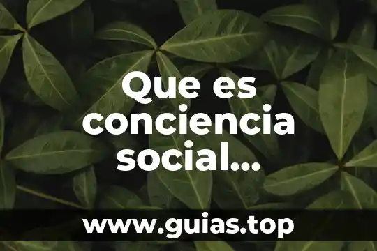 Que es la autoevaluacion de conciencia personal 6 Que es conciencia social bloqueada